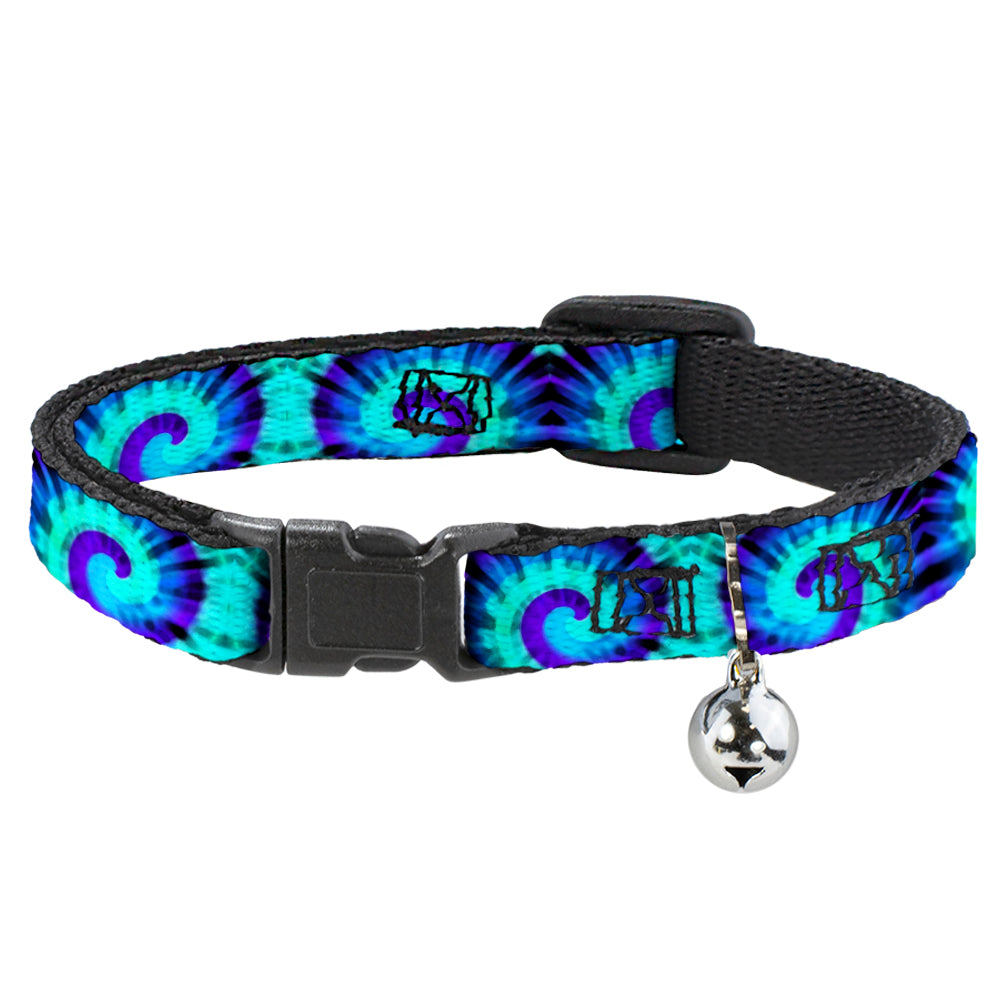Cat Collar Breakaway - Tie Dye Swirl Purples Blues Breakaway Cat Collars Buckle-Down   