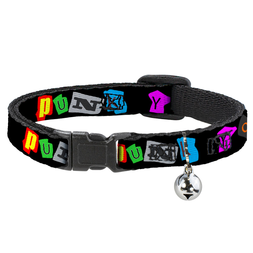 Cat Collar Breakaway - Punk You Black Full Color Breakaway Cat Collars Buckle-Down   