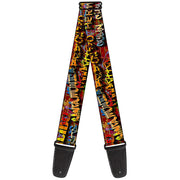 Guitar Strap - Beach Tags Paint Splatter Brick Wall Beach Scenes Guitar Straps Buckle-Down   