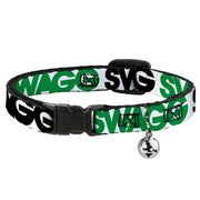 Cat Collar Breakaway - SWAGG White Black Green Breakaway Cat Collars Buckle-Down   