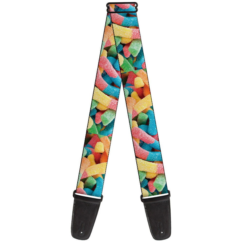Guitar Strap - Vivid Sour Worms Stacked Guitar Straps Buckle-Down   