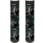 Sock Pair - Polyester - Seattle Vivid Skyline Space Dust - CREW Socks Buckle-Down   