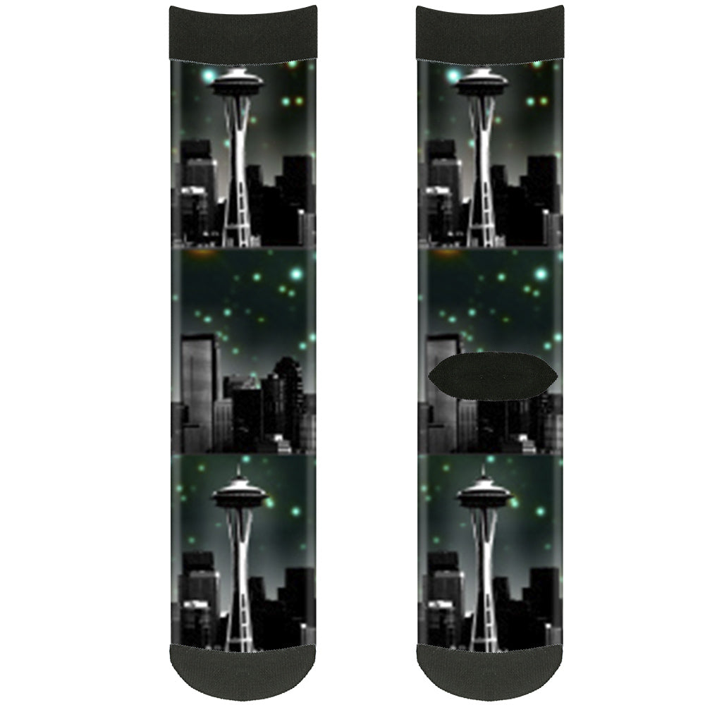 Sock Pair - Polyester - Seattle Vivid Skyline Space Dust - CREW Socks Buckle-Down   