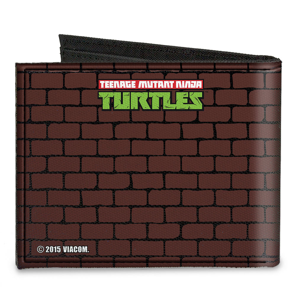 Canvas Bi-Fold Wallet - Rocksteady & Bebop Pose + TMNT Logo Bricks Canvas Bi-Fold Wallets Teenage Mutant Ninja Turtles