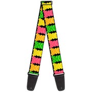 Guitar Strap - Gummy Bears Cartoon Black Red Yellow Green Guitar Straps Buckle-Down   
