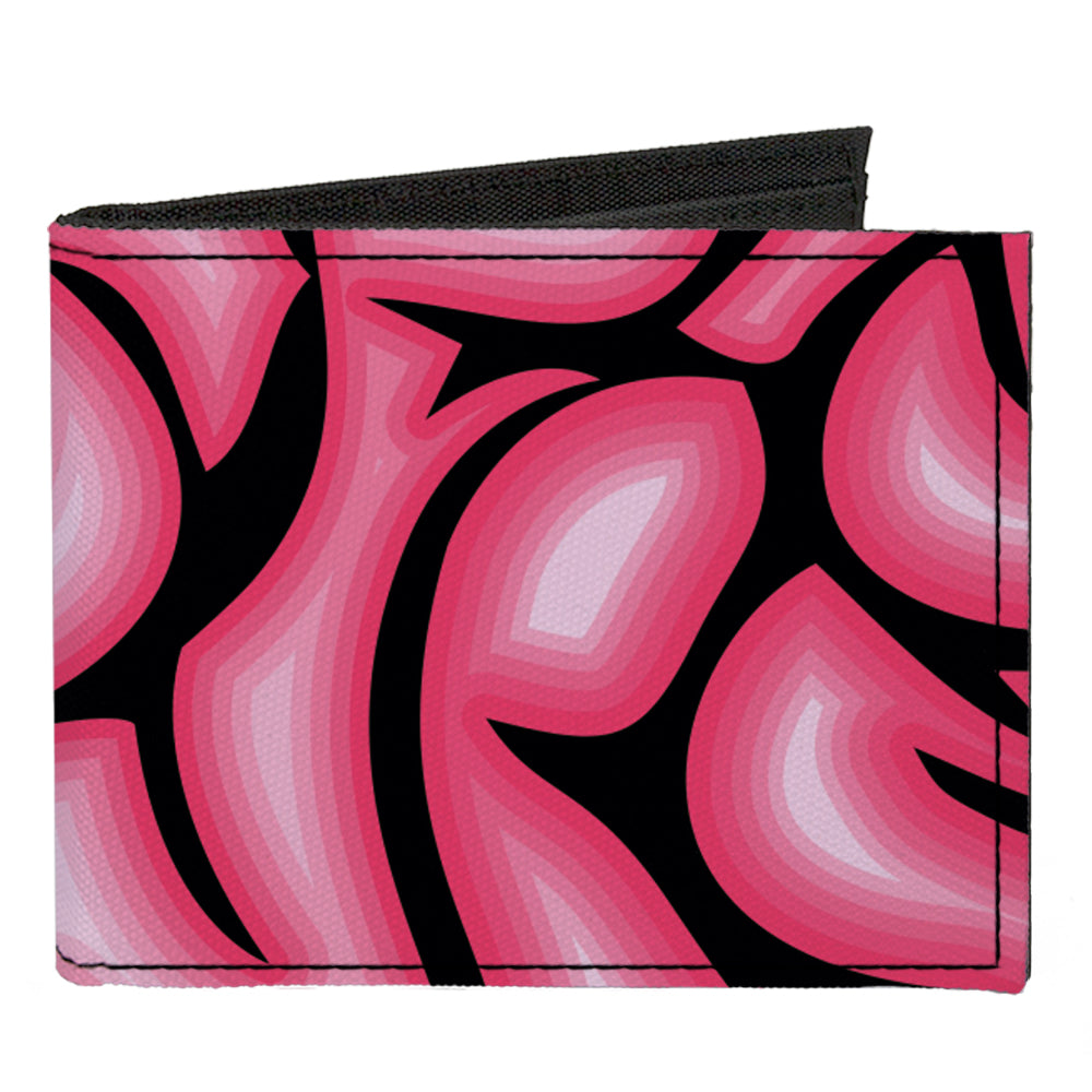 Canvas Bi-Fold Wallet - Brains Black Pink Canvas Bi-Fold Wallets Buckle-Down   