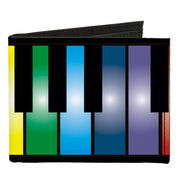 Canvas Bi-Fold Wallet - Piano Keys Rainbow Canvas Bi-Fold Wallets Buckle-Down   