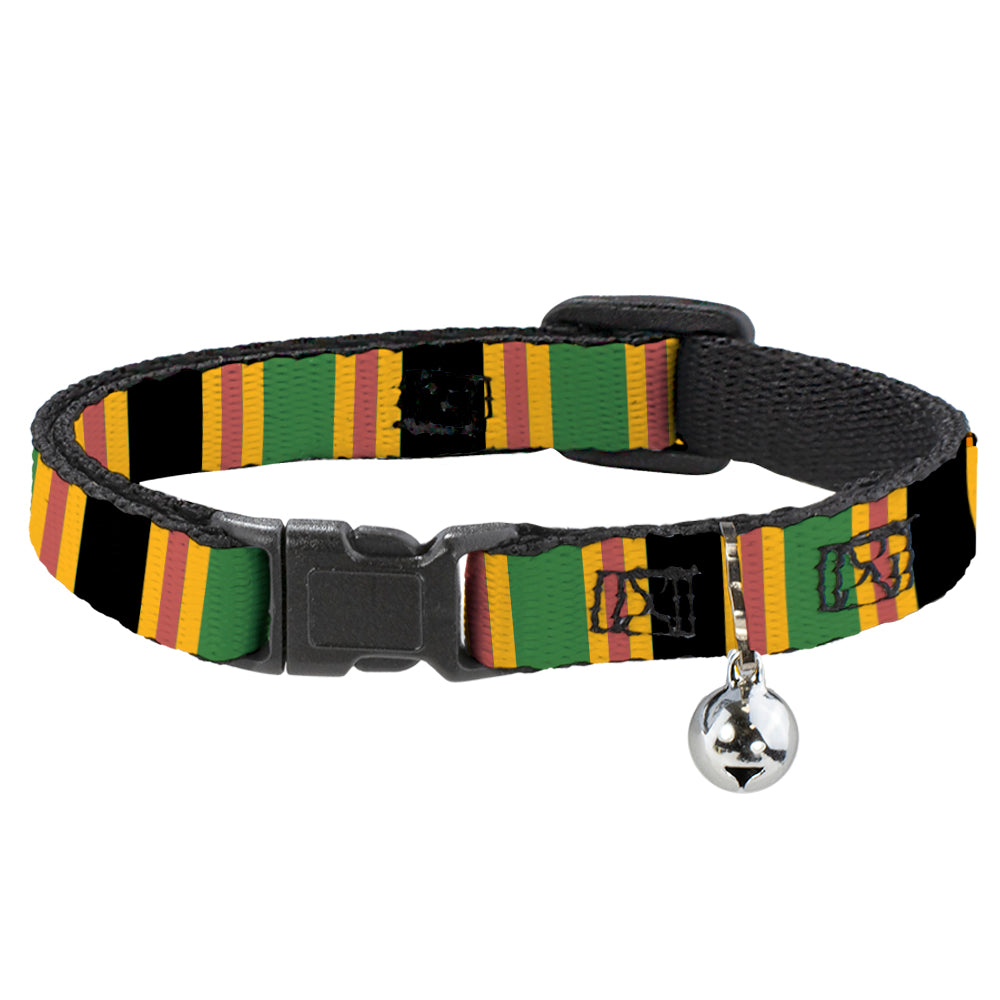 Cat Collar Breakaway - Lines Black Gold Pink Green Breakaway Cat Collars Buckle-Down   