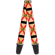 Guitar Strap - Florida Flags Black Guitar Straps Buckle-Down   