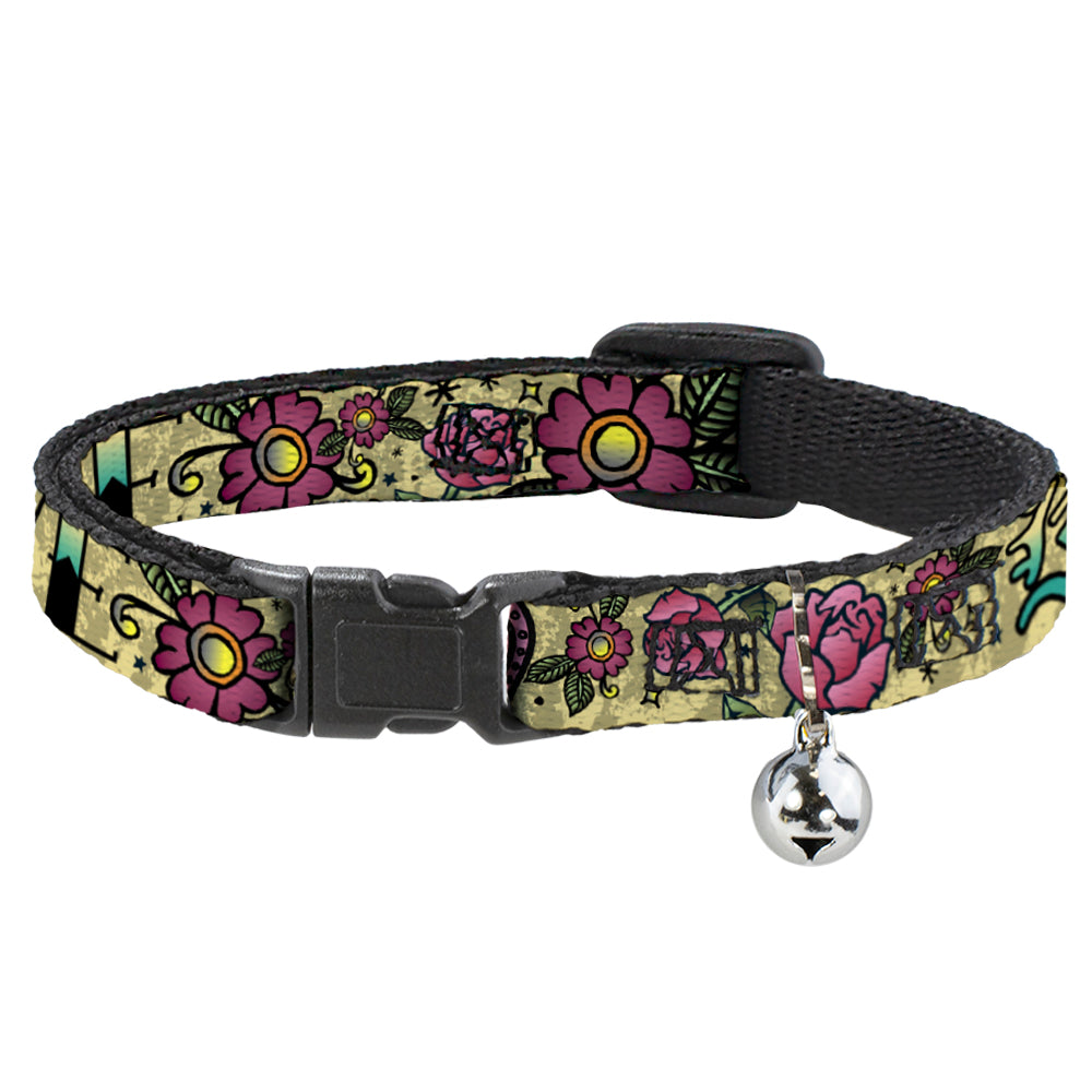 Cat Collar Breakaway - Love Kills Tan Breakaway Cat Collars Buckle-Down   