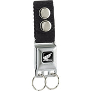 Keychain - HONDA Motorcycle Full Color Black White - Black Webbing Keychains Honda Motorsports   