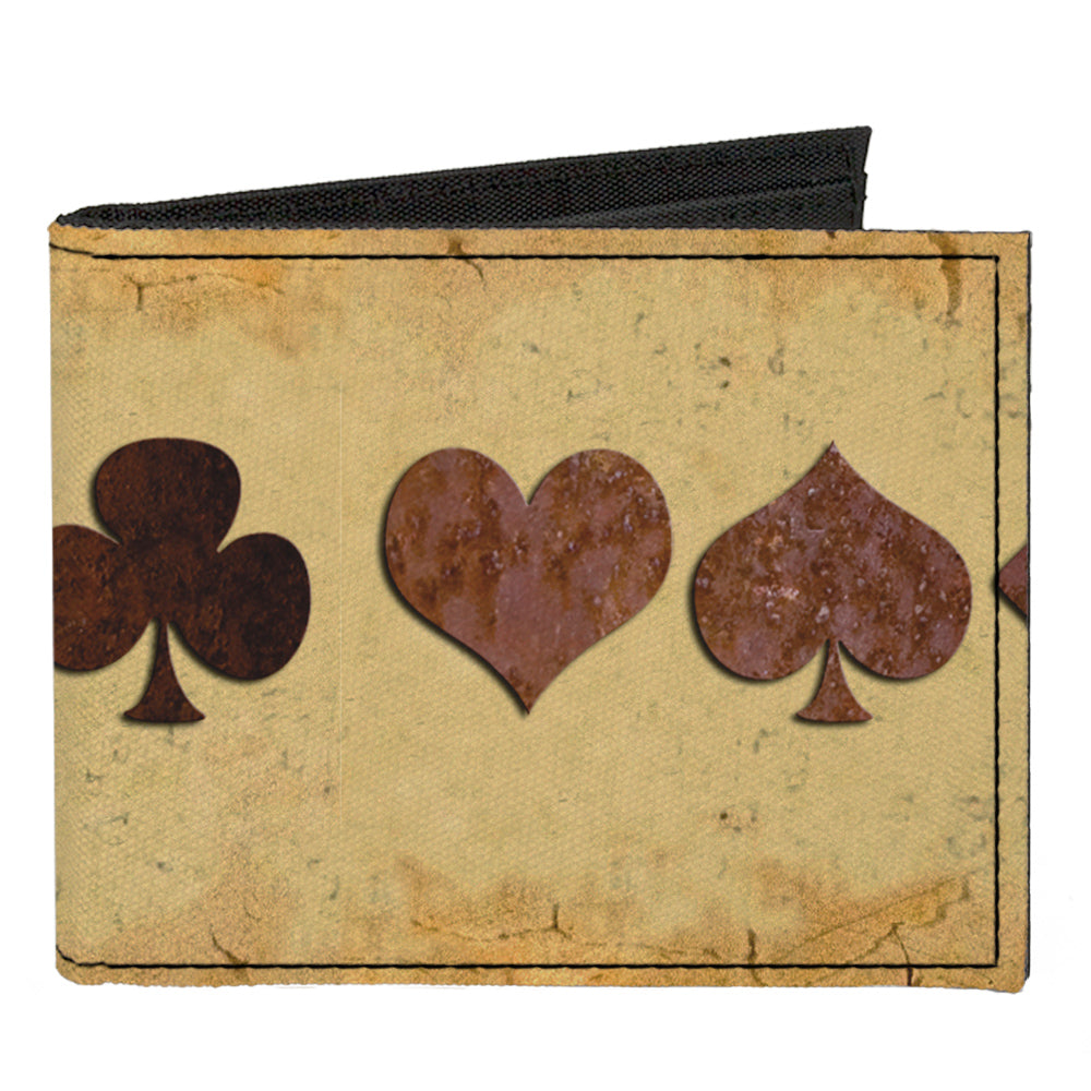 Canvas Bi-Fold Wallet - Suits Tan Stone Canvas Bi-Fold Wallets Buckle-Down   