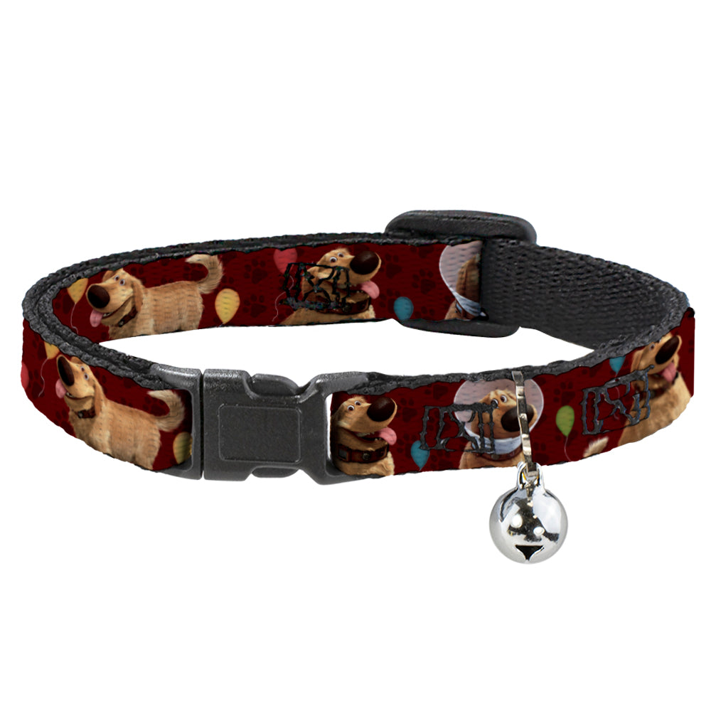 Cat Collar Breakaway - Dug 4-Poses Balloons Paw Print Reds Breakaway Cat Collars Disney   