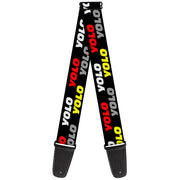 Guitar Strap - YOLO2 Black Red White Gray Yellow Guitar Straps Buckle-Down   