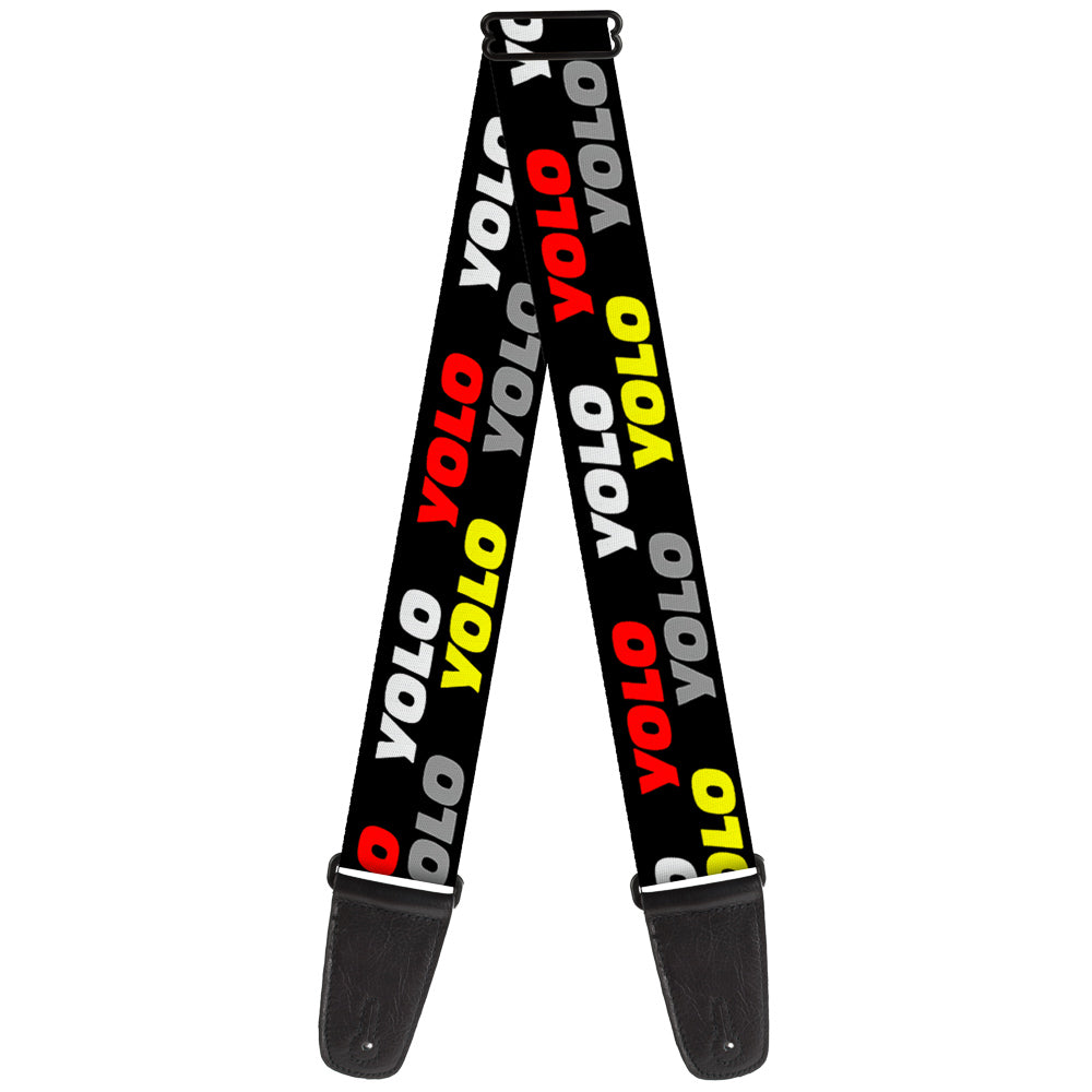 Guitar Strap - YOLO2 Black Red White Gray Yellow Guitar Straps Buckle-Down   