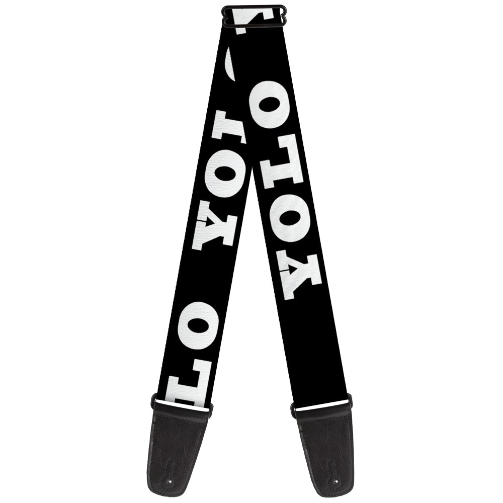 Guitar Strap - YOLO Bold Black White Guitar Straps Buckle-Down   