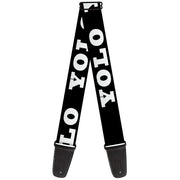Guitar Strap - YOLO Bold Black White Guitar Straps Buckle-Down   