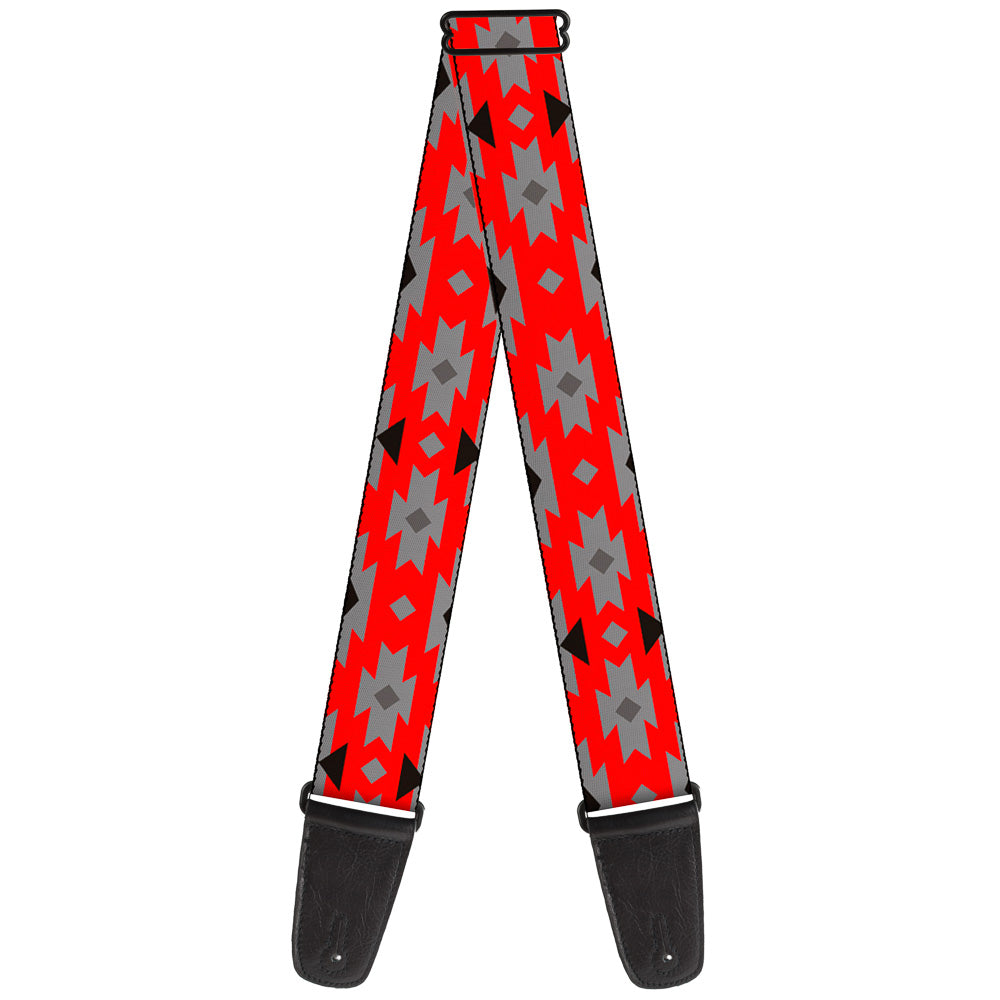 Guitar Strap - Navajo Gray Red Gray Black Guitar Straps Buckle-Down   
