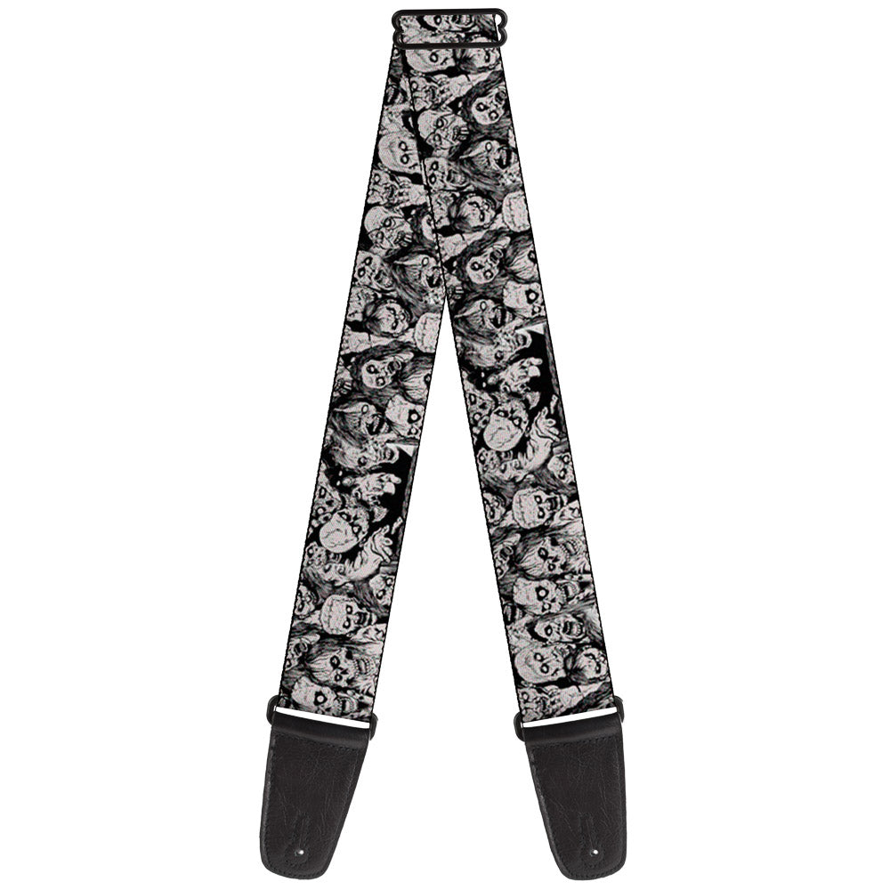 Guitar Strap - Zombie Skulls Sketch Guitar Straps Buckle-Down   
