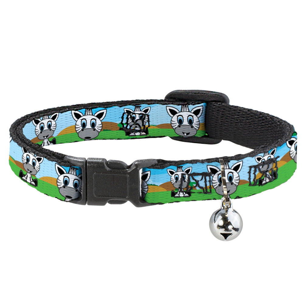 Cat Collar Breakaway - Zebra Cartoon Breakaway Cat Collars Buckle-Down   