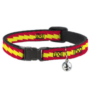 Cat Collar Breakaway - The Flash Bolt Stripe Red Yellow Breakaway Cat Collars DC Comics   