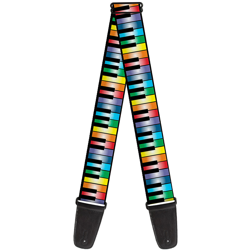 Guitar Strap - Piano Keys Rainbow Guitar Straps Buckle-Down   