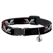 Cat Collar Breakaway - 1967 Impala 396 TURBO-JET V Emblem Black Silver Red White Breakaway Cat Collars GM General Motors   