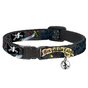 Cat Collar Breakaway - Dead Men Tell No Tales Gray Breakaway Cat Collars Buckle-Down   
