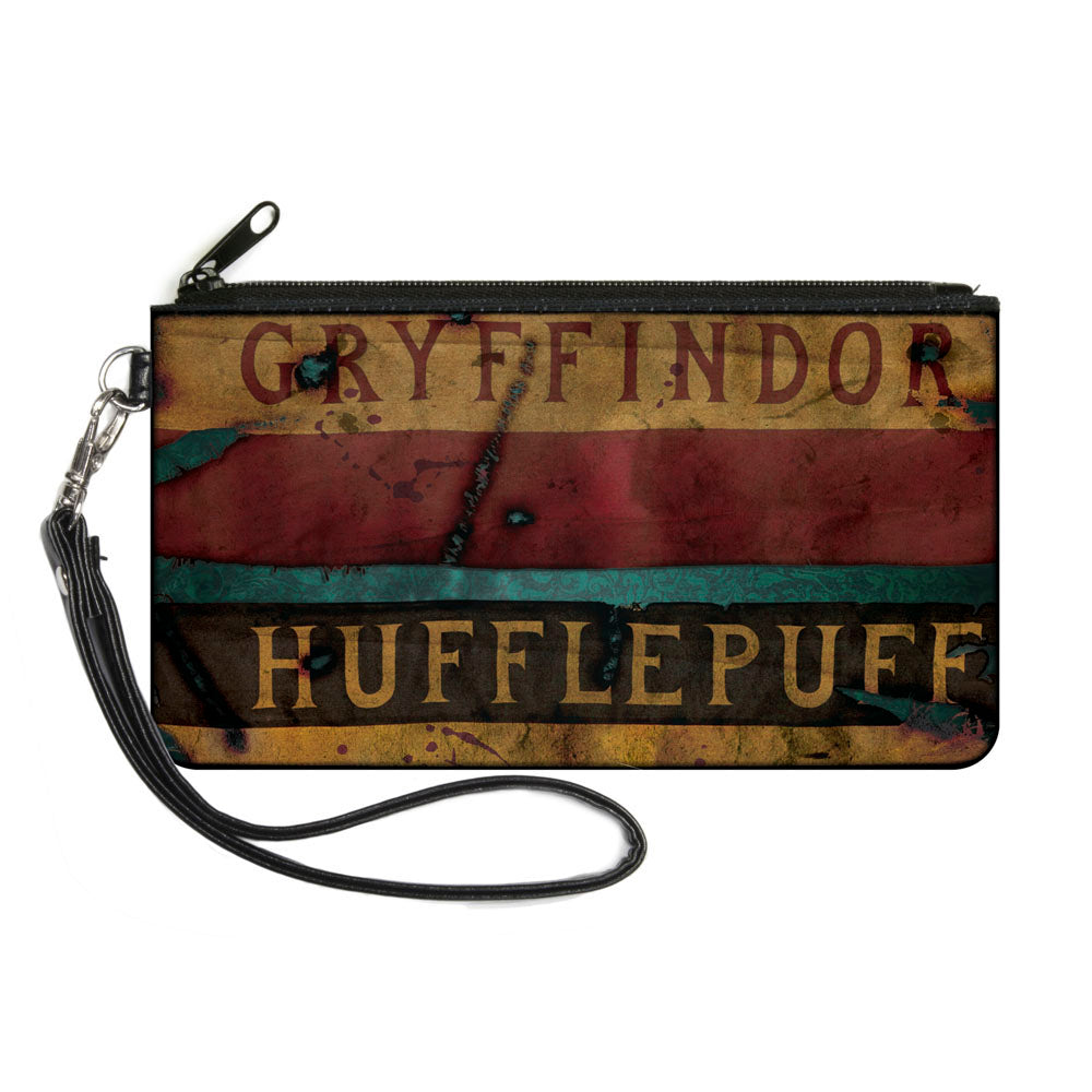 Canvas Zipper Wallet - SMALL - GRYFFINDOR & HUFFLEPUFF Burnt Banners Canvas Zipper Wallets Harry Potter Default Title