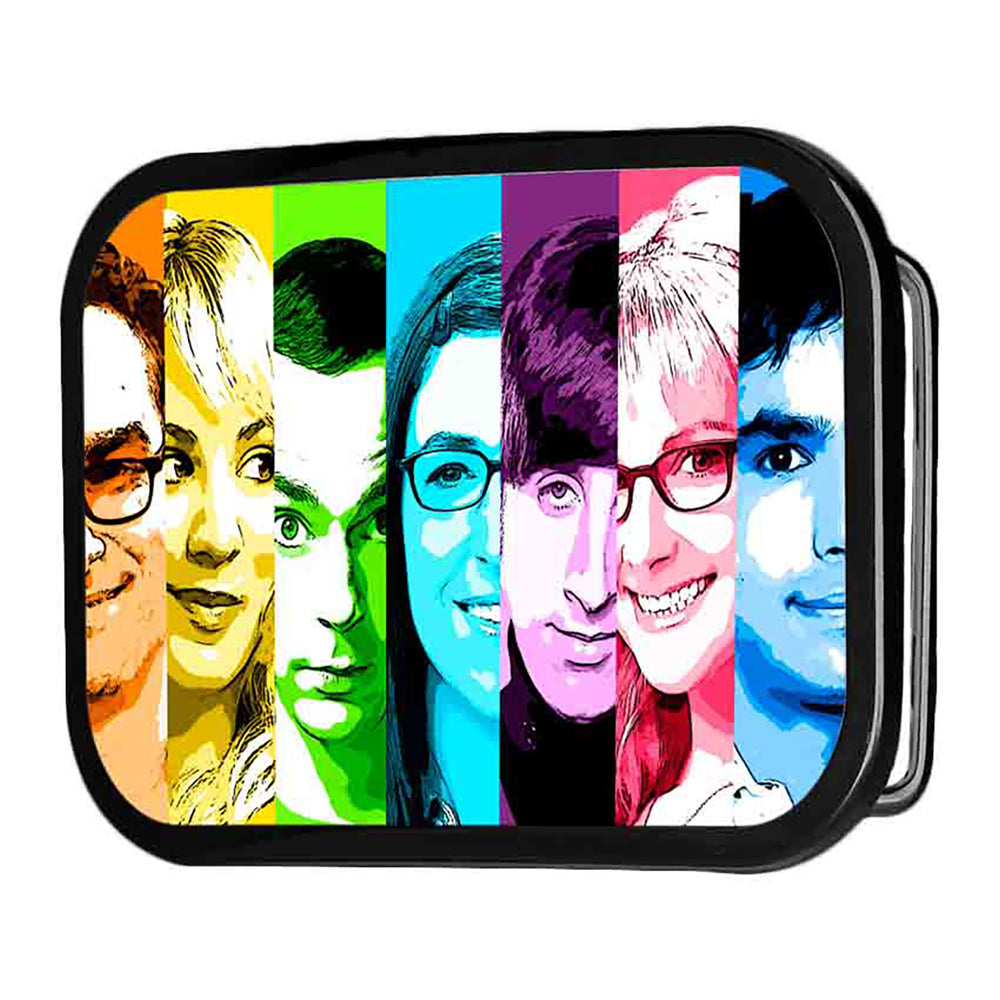 The Big Bang Theory Characters Panels FCG Multi Color - Black Rock Star Buckle Belt Buckles The Big Bang Theory   