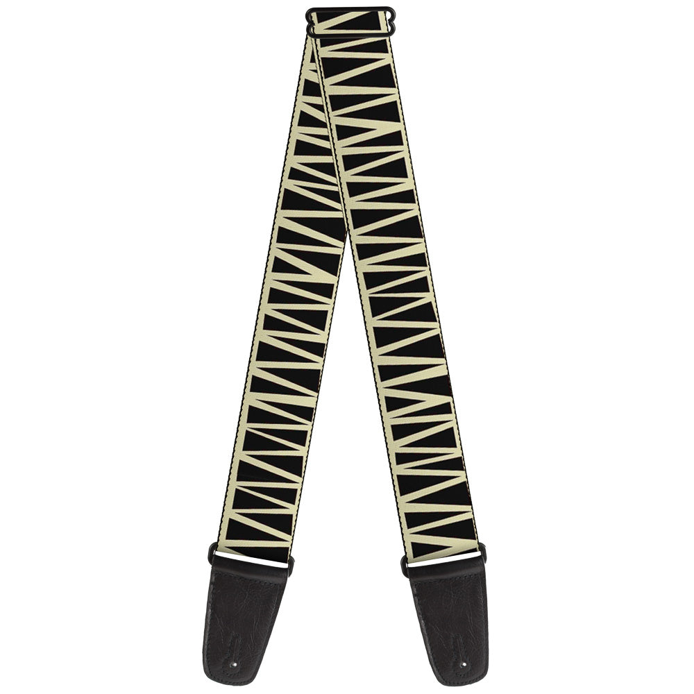 Guitar Strap - Zig Zag Doodle Cream Black Guitar Straps Buckle-Down   