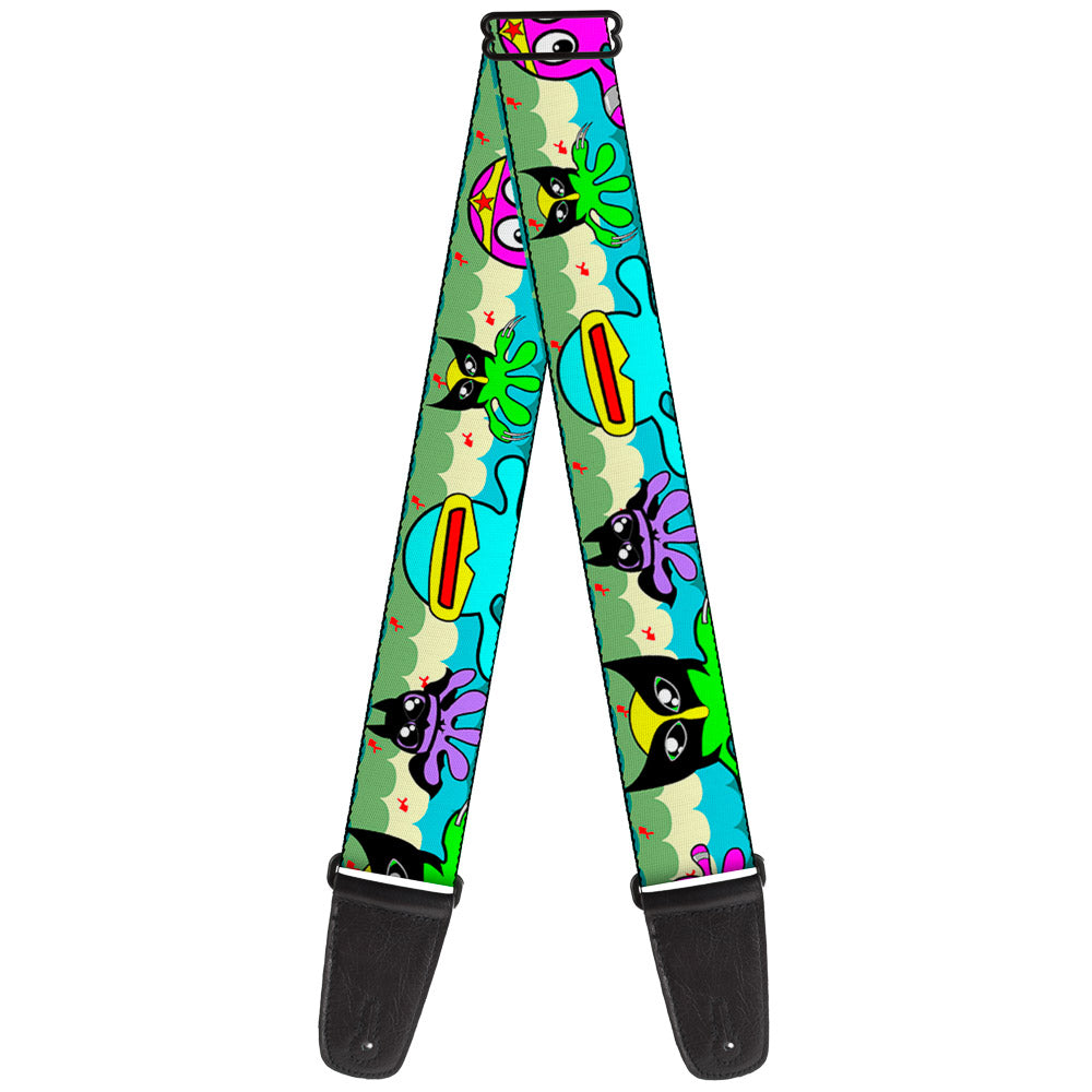 Guitar Strap - Octopus Superhero Cartoon Guitar Straps Buckle-Down   