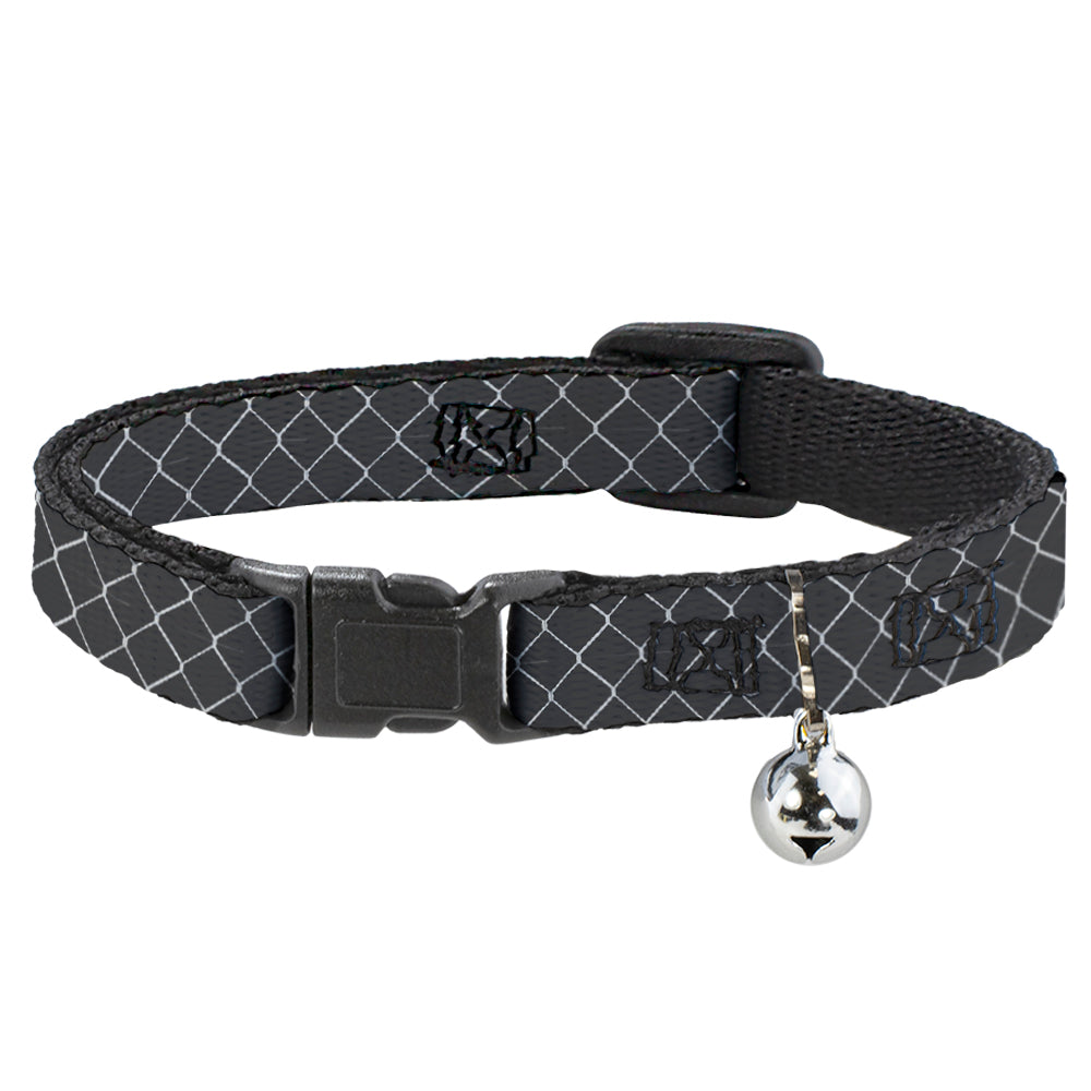 Cat Collar Breakaway - Fishnet Stocking Black White Breakaway Cat Collars Buckle-Down   