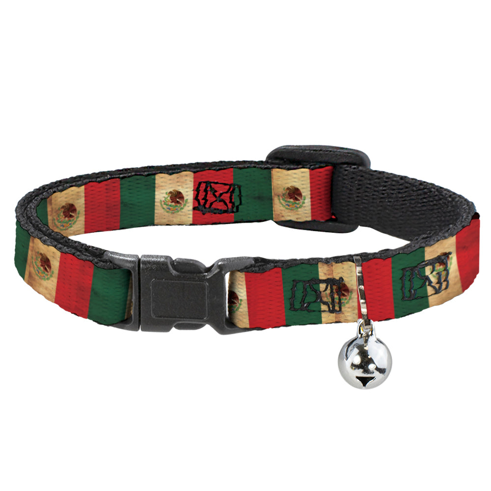 Cat Collar Breakaway - Mexico Flag Continuous Vintage Breakaway Cat Collars Buckle-Down   