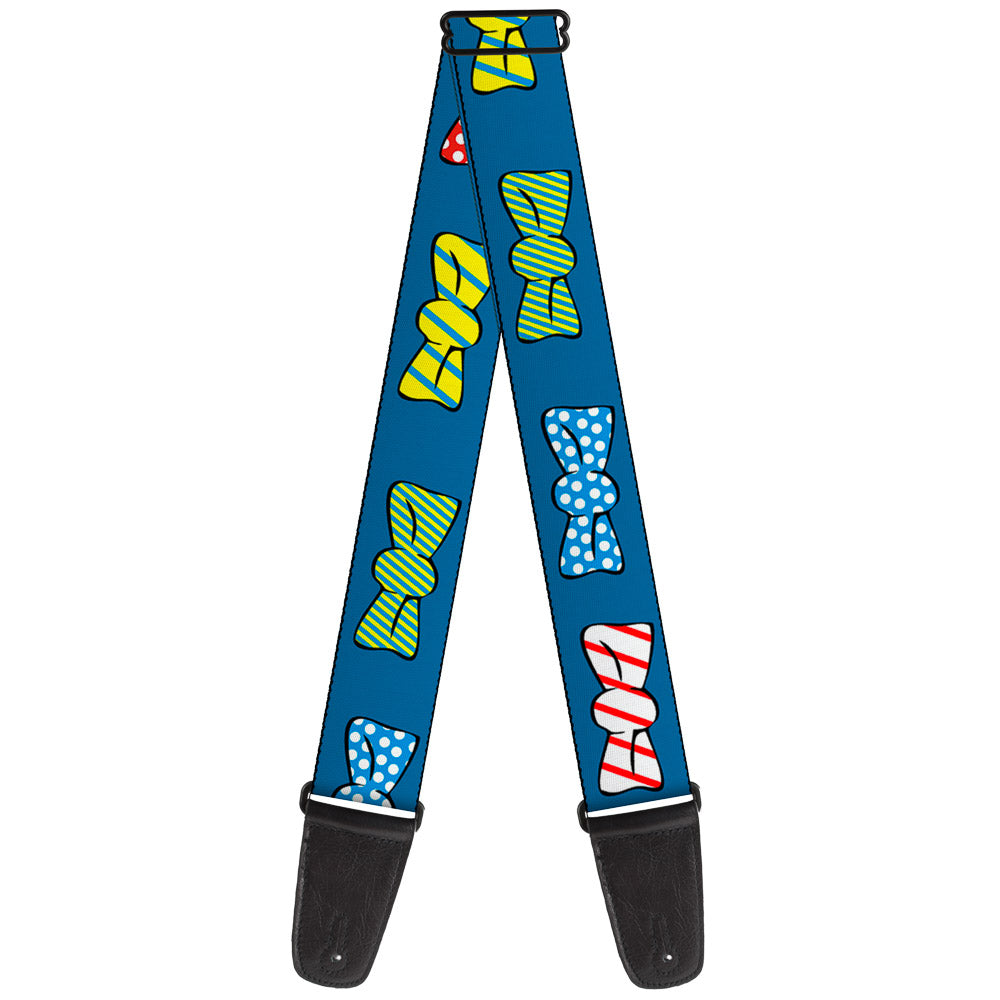 Guitar Strap - Bowties Blue Multi Color Guitar Straps Buckle-Down   