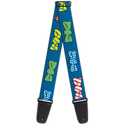 Guitar Strap - Bowties Blue Multi Color Guitar Straps Buckle-Down   