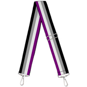 Purse Strap - Flag Asexual Black Gray White Purple Purse Straps Buckle-Down   