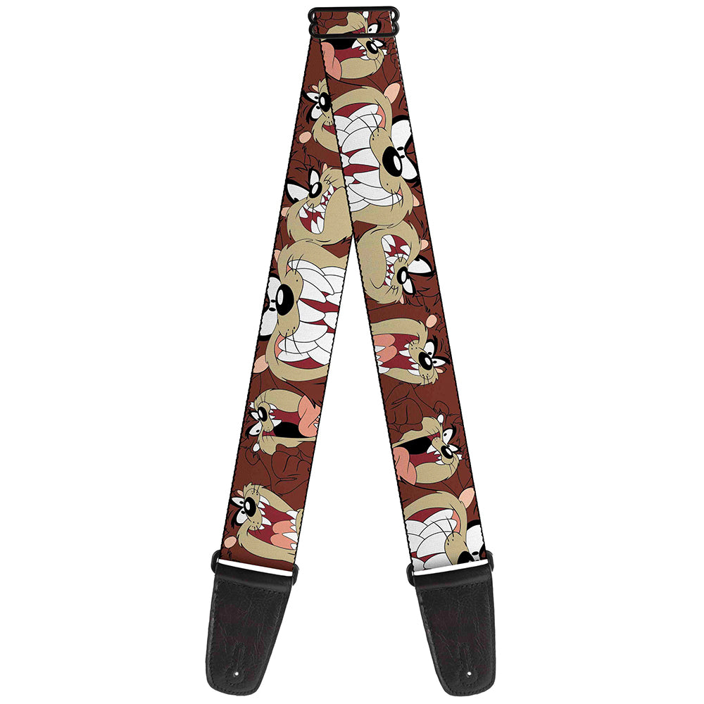 Guitar Strap - Tasmanian Devil Expressions Brown Guitar Straps Looney Tunes   