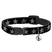 Cat Collar Breakaway - Nautical Star Black White Breakaway Cat Collars Buckle-Down   