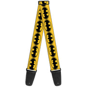 Guitar Strap - Bat Signal-3 Yellow Black Yellow Guitar Straps DC Comics   