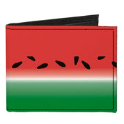 Canvas Bi-Fold Wallet - Watermelon Stripe Red Green Black Canvas Bi-Fold Wallets Buckle-Down   