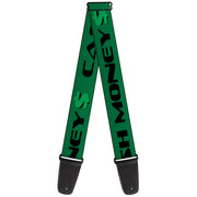 Guitar Strap - CASH MONEY $ Green Black Guitar Straps Buckle-Down   