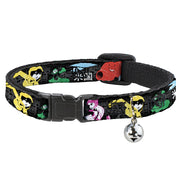 Cat Collar Breakaway - Big Hero 6 Group Action Pose Name Blocks Black Gray Multi Color Breakaway Cat Collars Disney   