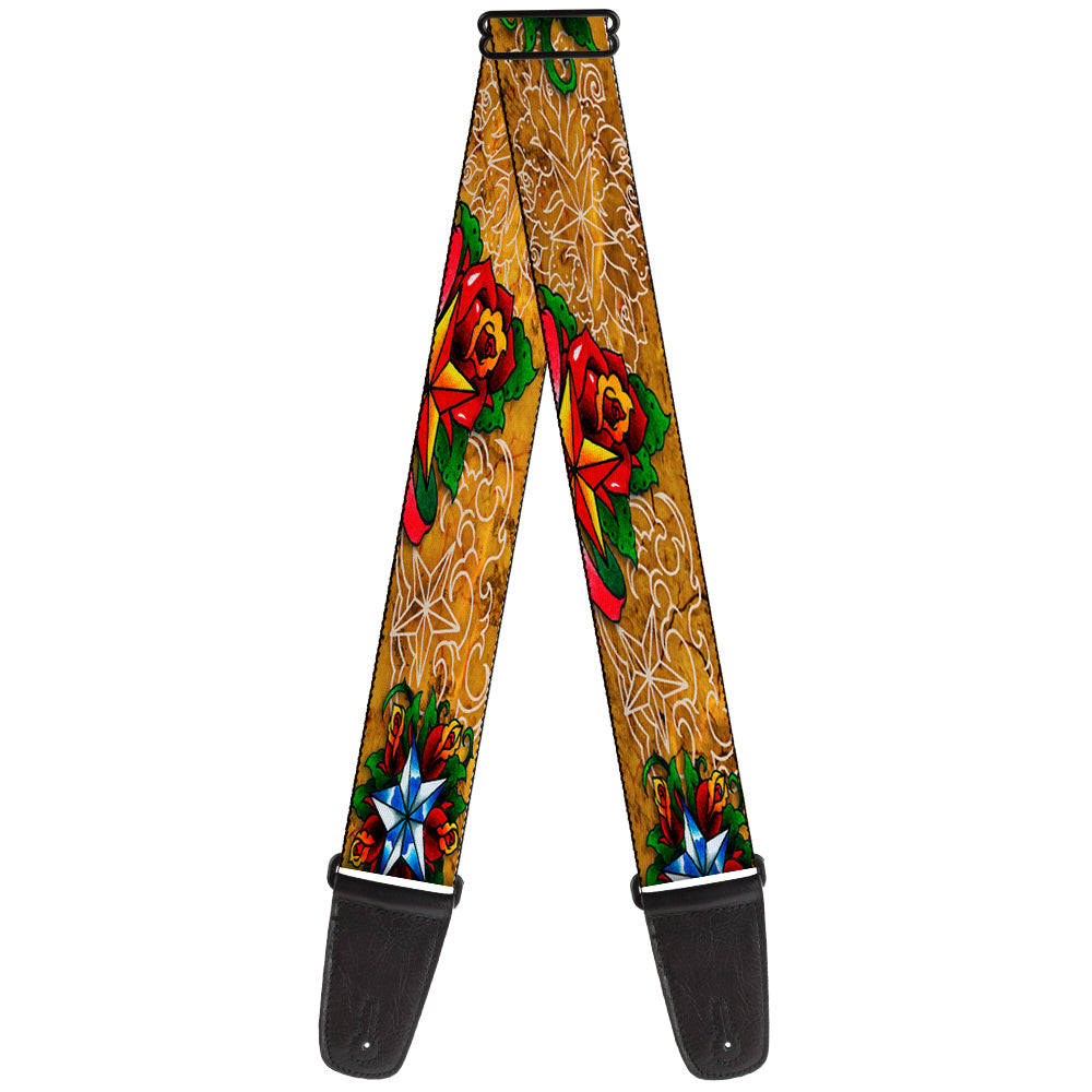 Guitar Strap - Tattoo Johnny-Stars Guitar Straps Tattoo Johnny
