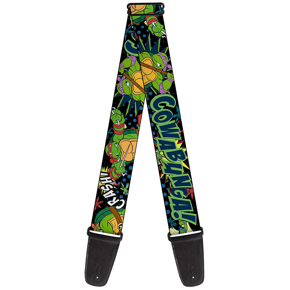 Guitar Strap - Classic Teenage Mutant Ninja Turtles Turtles Pose12 COWABUNGA! Pop Art Guitar Straps Teenage Mutant Ninja Turtles