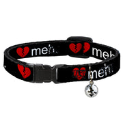 Cat Collar Breakaway - Broken Heart MEH Black Red White Breakaway Cat Collars Buckle-Down   