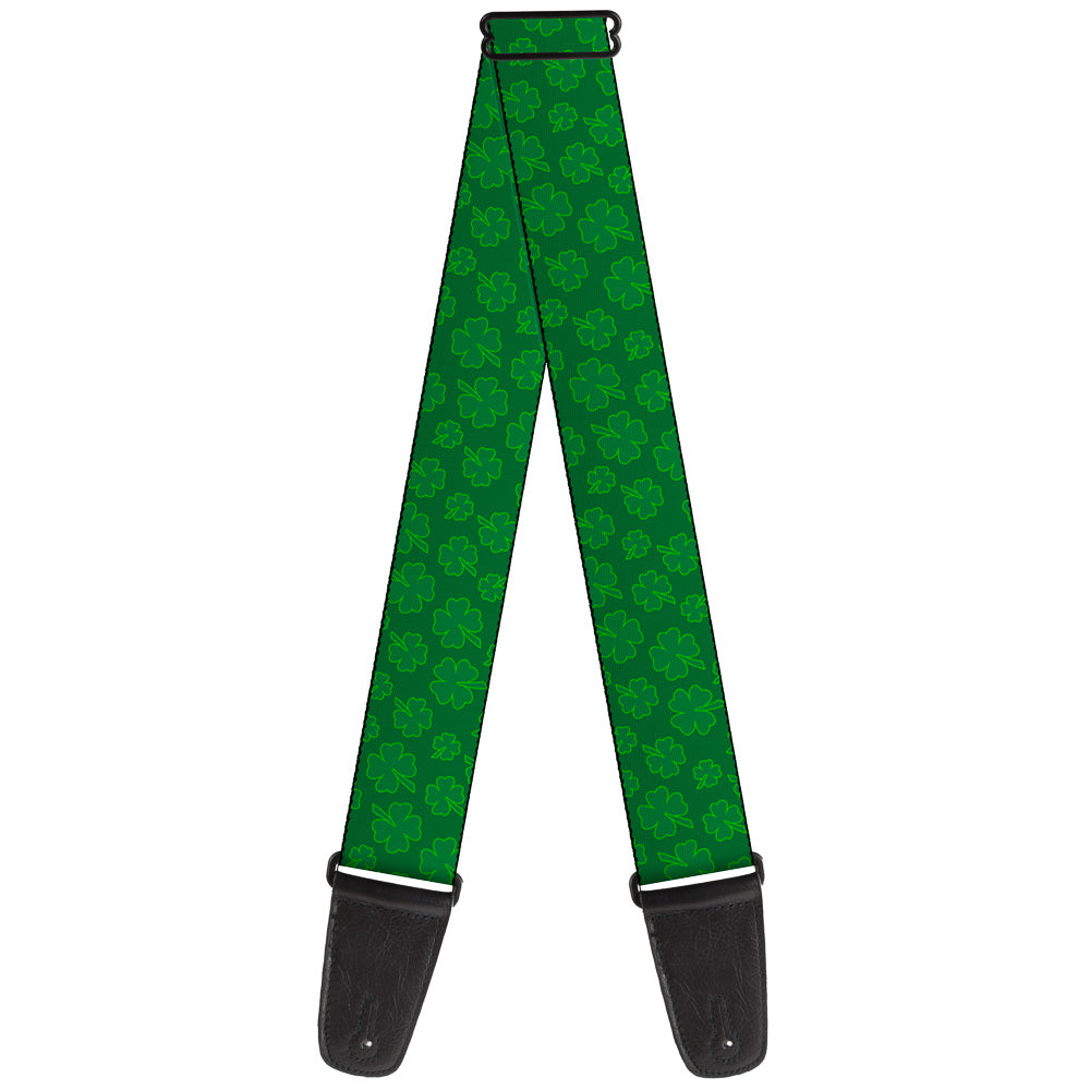 Guitar Strap - St Pat's Clovers Scattered Greens Guitar Straps Buckle-Down   