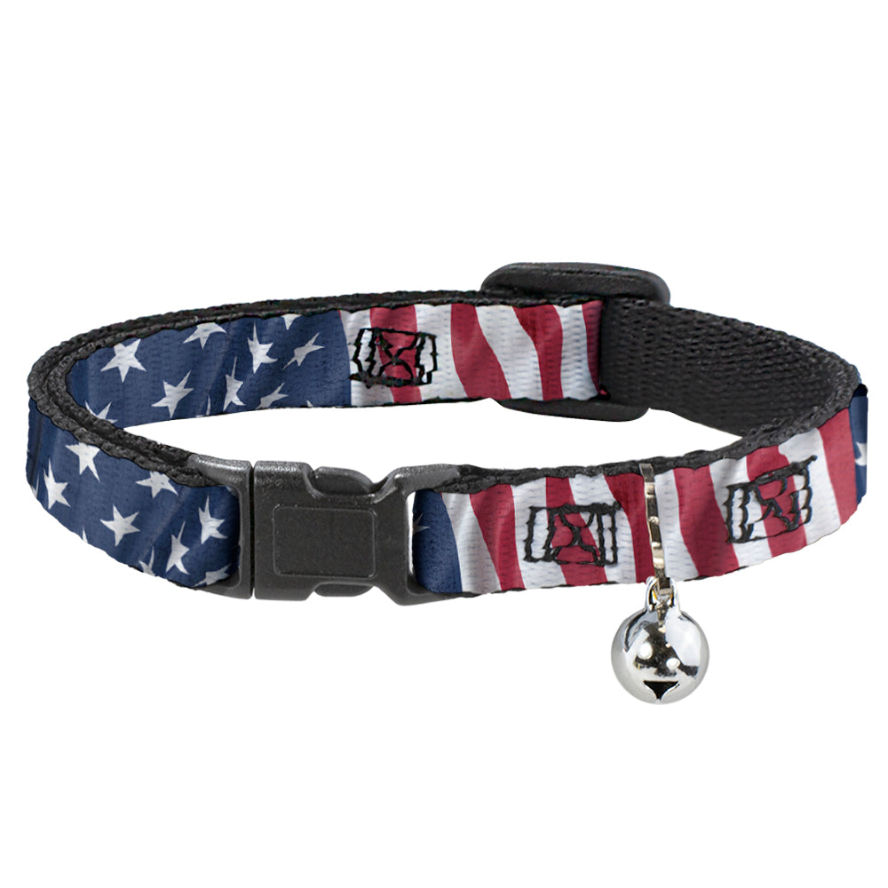 Cat Collar Breakaway - American Flag Vertical C U Breakaway Cat Collars Buckle-Down   
