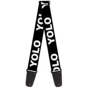 Guitar Strap - YOLO Black White Guitar Straps Buckle-Down   