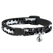 Cat Collar Breakaway - Batman Outlines Black White Breakaway Cat Collars DC Comics   
